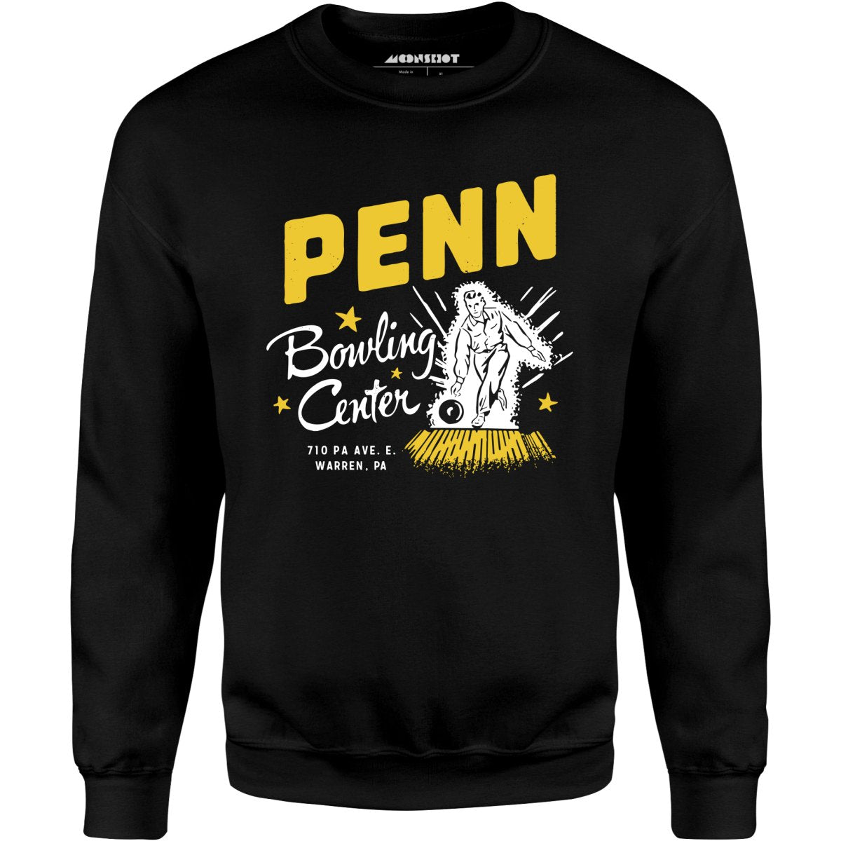 Penn Bowling Center - Warren, PA - Vintage Bowling Alley - Unisex Sweatshirt