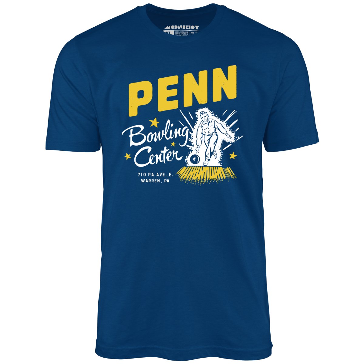 Penn Bowling Center - Warren, PA - Vintage Bowling Alley - Unisex T-Shirt