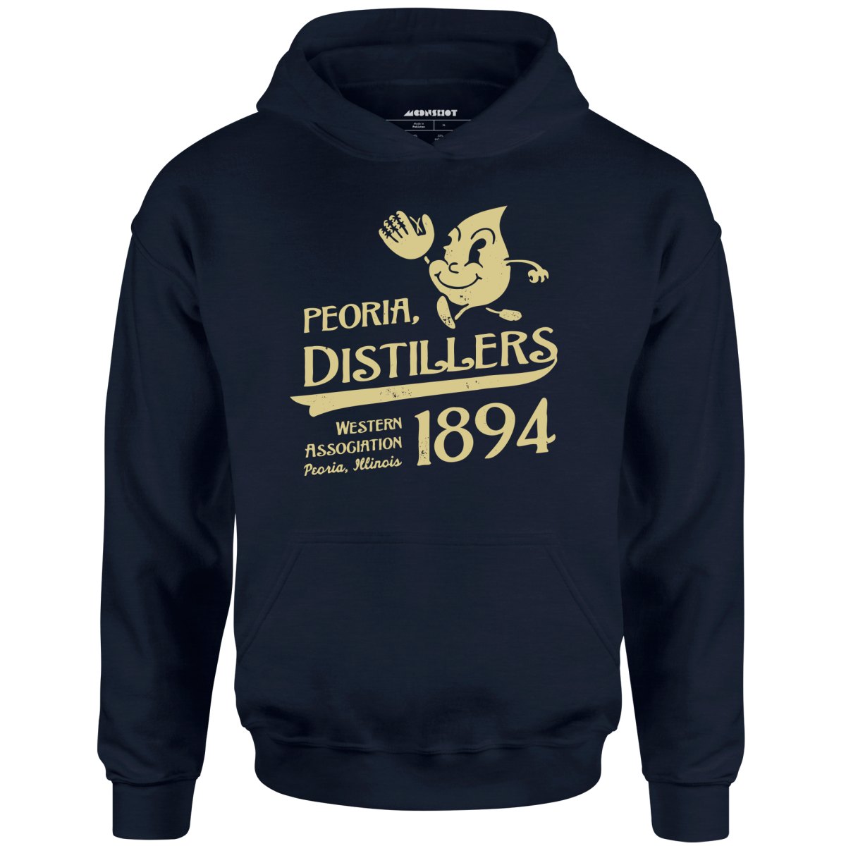 Peoria Distillers - Illinois - Vintage Defunct Baseball Teams - Unisex Hoodie