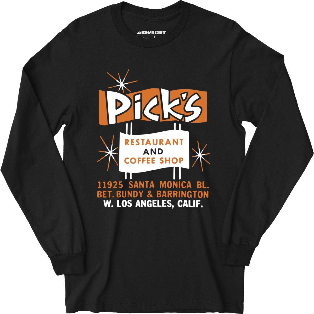 Pick's - Los Angeles, CA - Vintage Restaurant - Long Sleeve T-Shirt