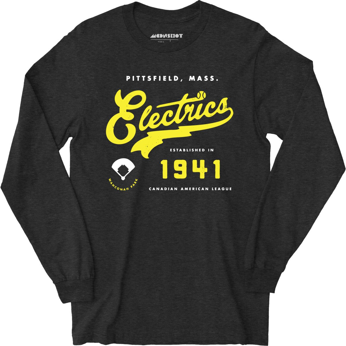 Pittsfield Electrics - Massachusetts - Vintage Defunct Baseball Teams - Long Sleeve T-Shirt
