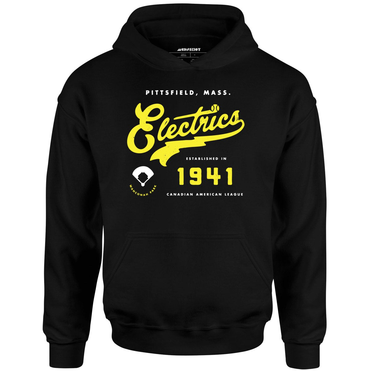 Pittsfield Electrics - Massachusetts - Vintage Defunct Baseball Teams - Unisex Hoodie
