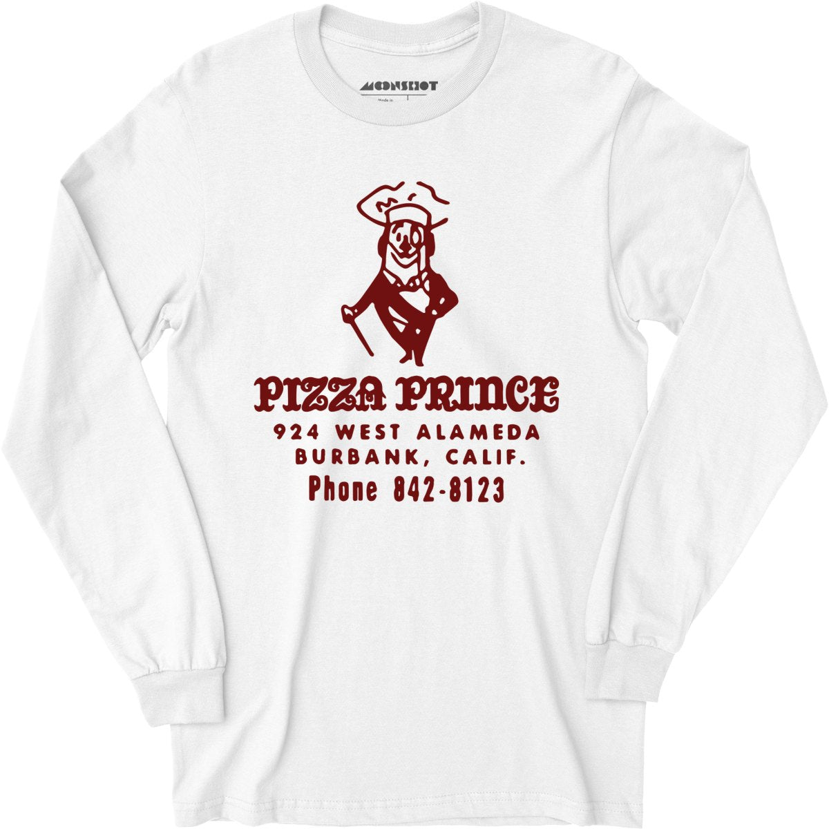 Pizza Prince - Burbank, CA - Vintage Restaurant - Long Sleeve T-Shirt