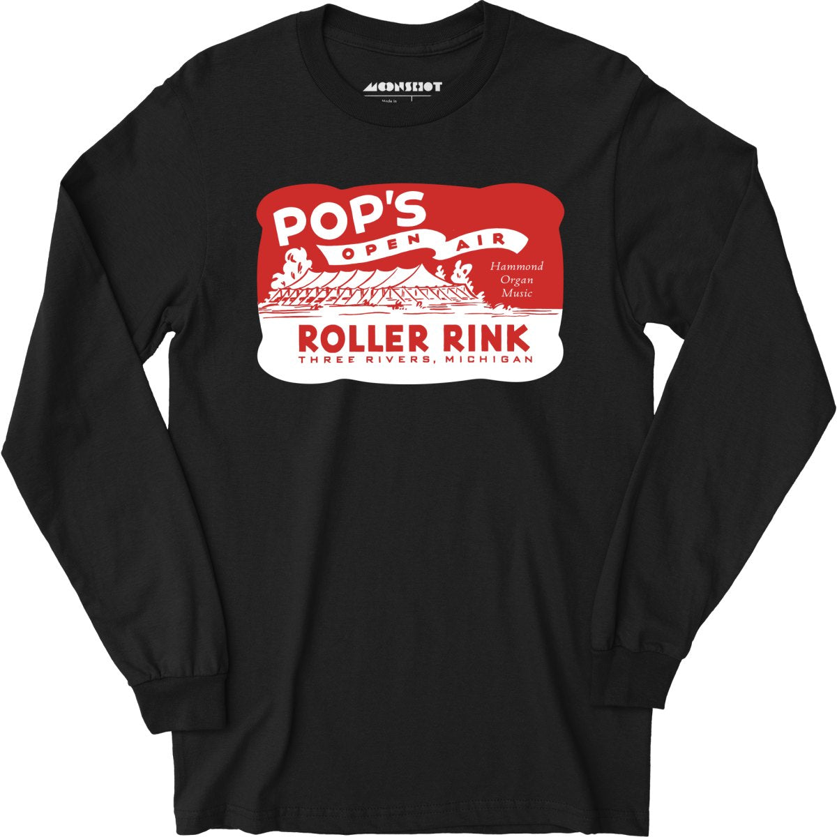 Pop's - Three Rivers, MI - Vintage Roller Rink - Long Sleeve T-Shirt