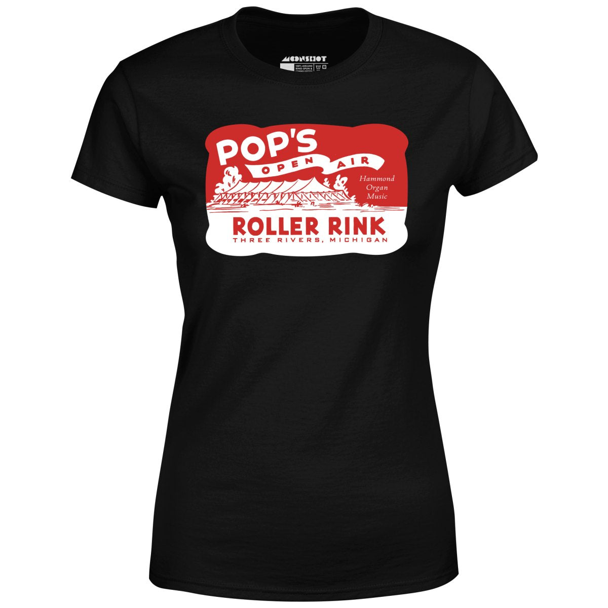 Pop's - Three Rivers, MI - Vintage Roller Rink - Women's T-Shirt