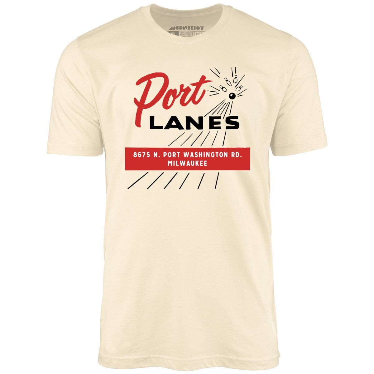 Port Lanes - Milwaukee, WI - Vintage Bowling Alley - Unisex T-Shirt