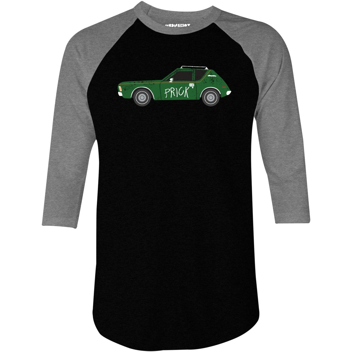Prick Mike Damone's Car - 3/4 Sleeve Raglan T-Shirt