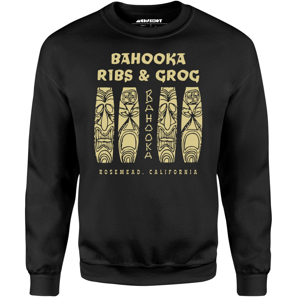 Bahooka Ribs & Grog - Rosemead, CA - Vintage Tiki Bar - Unisex Sweatshirt