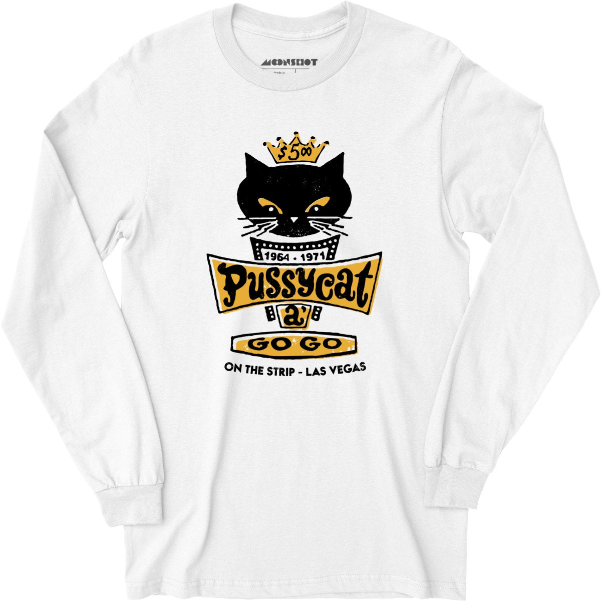 Pussycat A Go Go Sign - Vintage Las Vegas - Long Sleeve T-Shirt