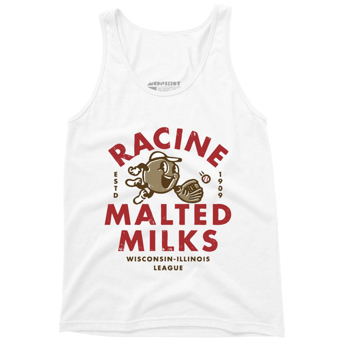 Racine Malted Milks- Wisconsin - Vintage Defunct Baseball Teams - Unisex Tank Top