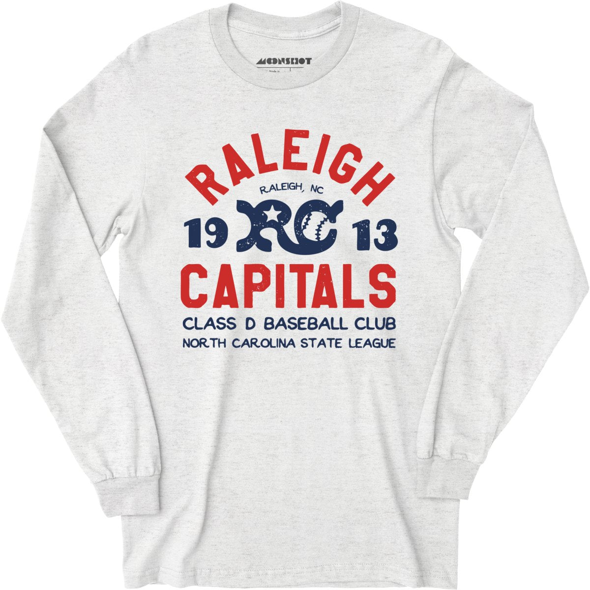 Raleigh Capitals - North Carolina - Vintage Defunct Baseball Teams - Long Sleeve T-Shirt