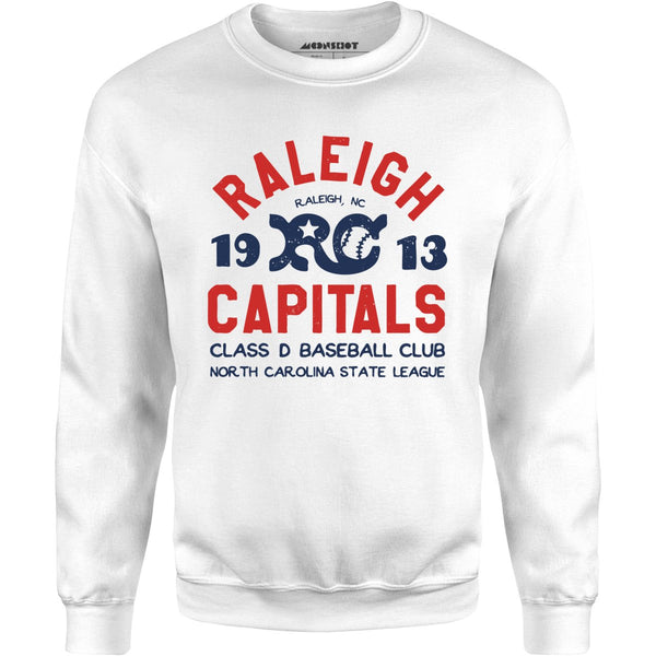 Raleigh Capitals North Carolina Vintage Defunct Baseball Teams Unisex  Sweatshirt White S