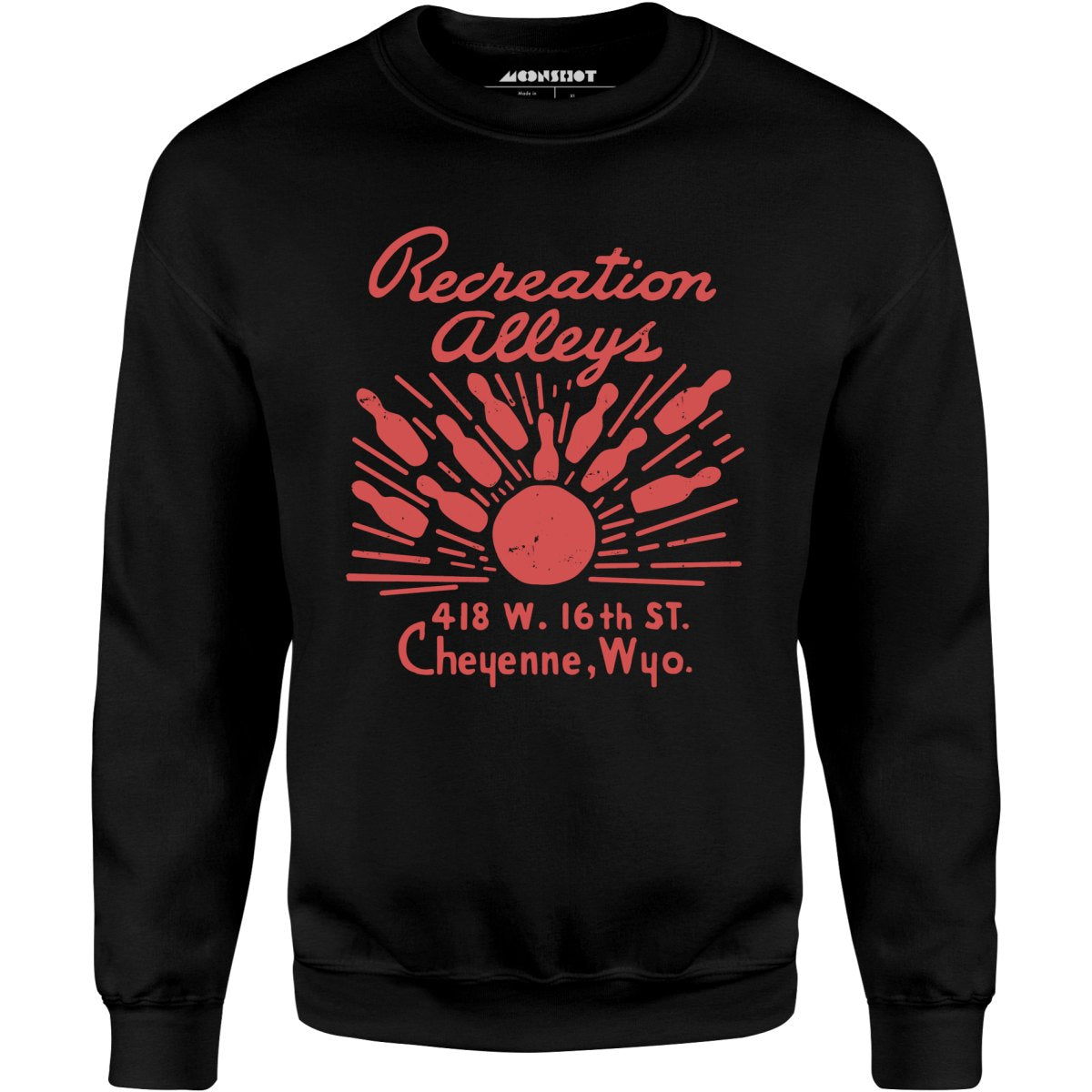 Recreation Alleys - Cheyenne, WY - Vintage Bowling Alley - Unisex Sweatshirt