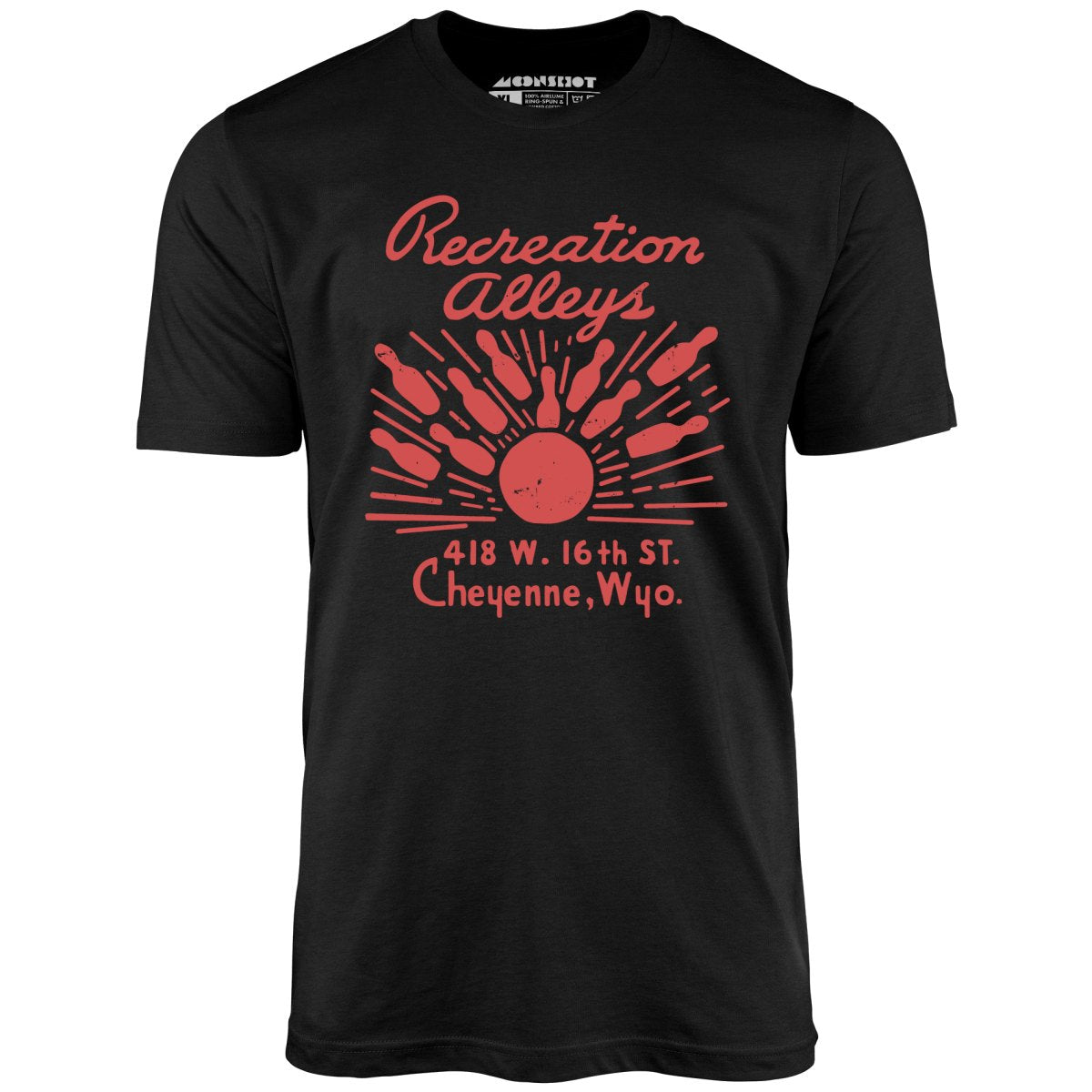 Recreation Alleys - Cheyenne, WY - Vintage Bowling Alley - Unisex T-Shirt