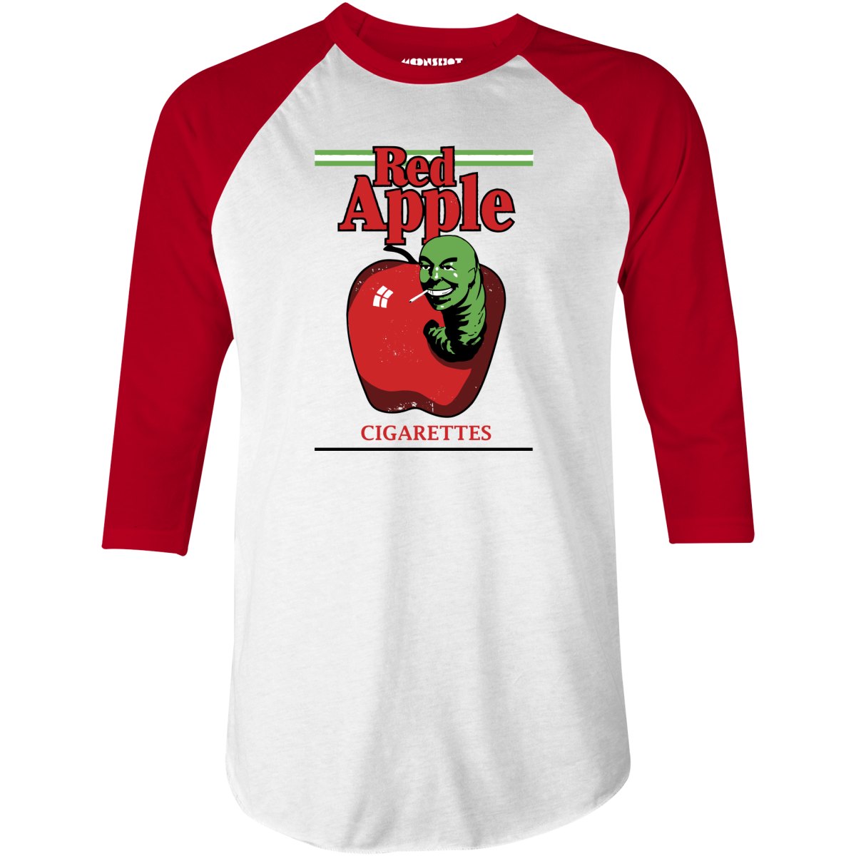 Red Apple Cigarettes - 3/4 Sleeve Raglan T-Shirt