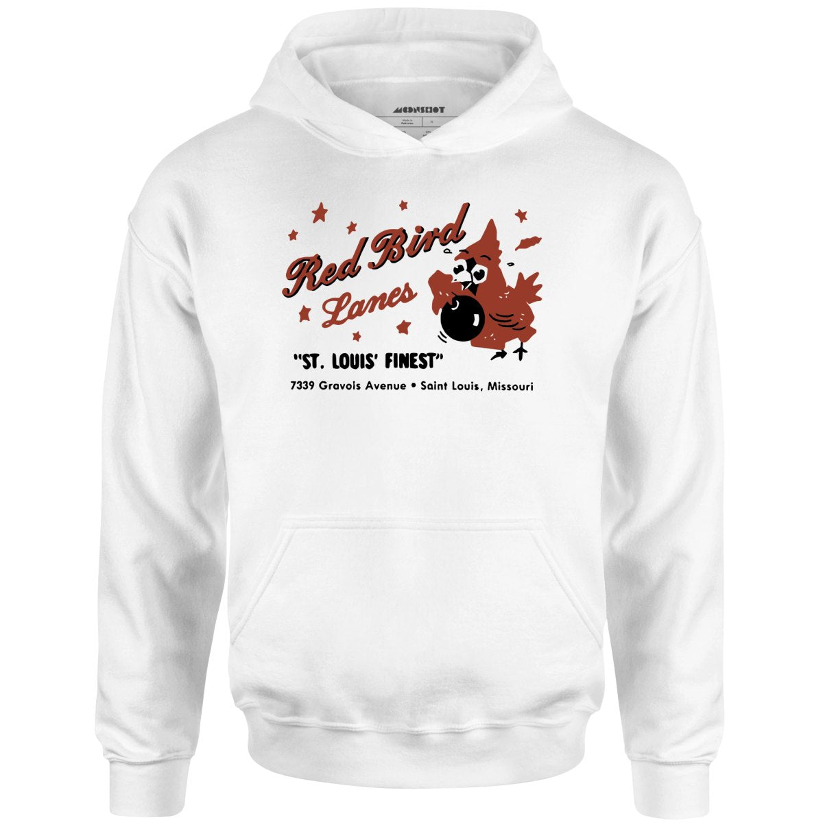 Red Bird Lanes v1 - St. Louis, MO - Vintage Bowling Alley - Unisex Hoodie