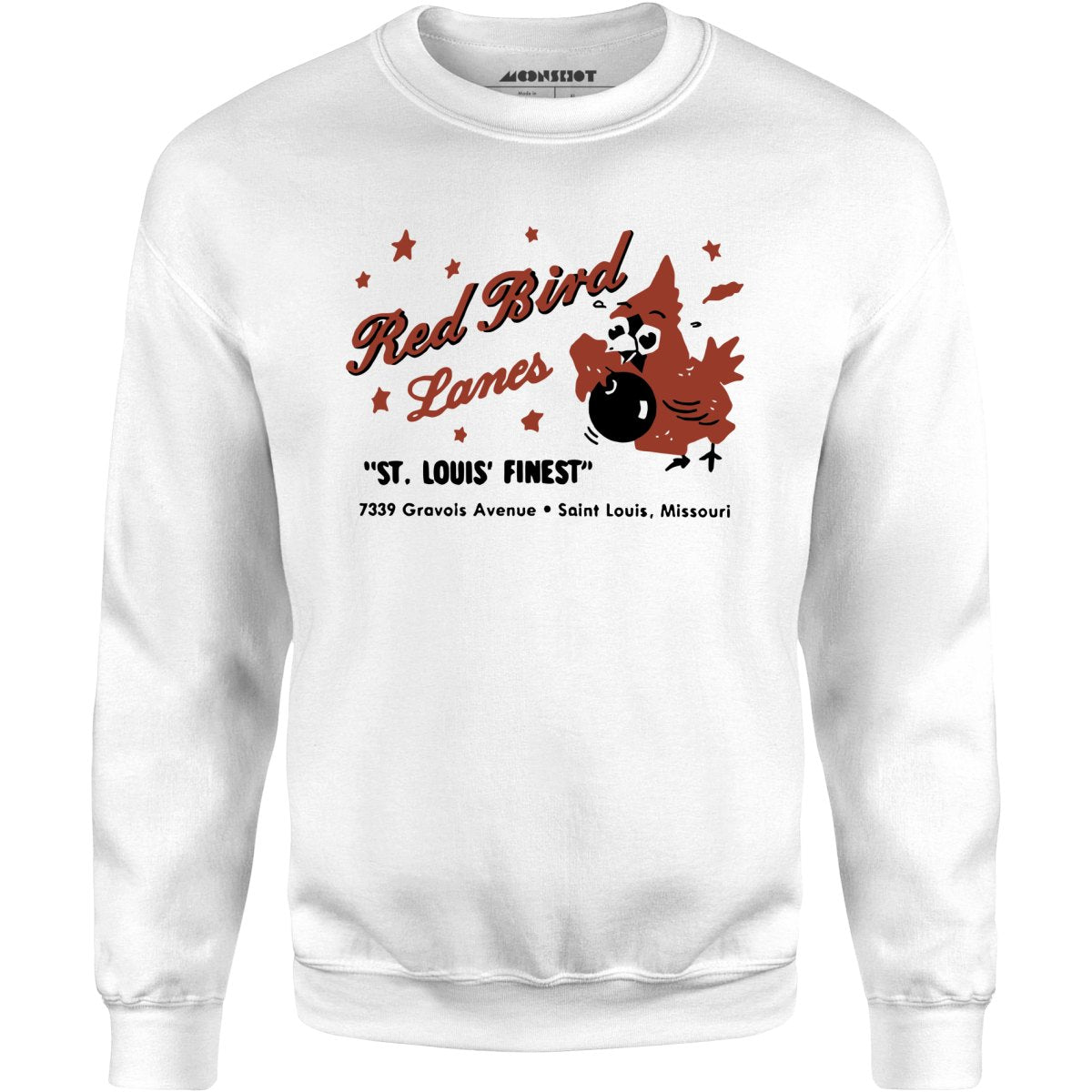 Red Bird Lanes v1 - St. Louis, MO - Vintage Bowling Alley - Unisex Sweatshirt