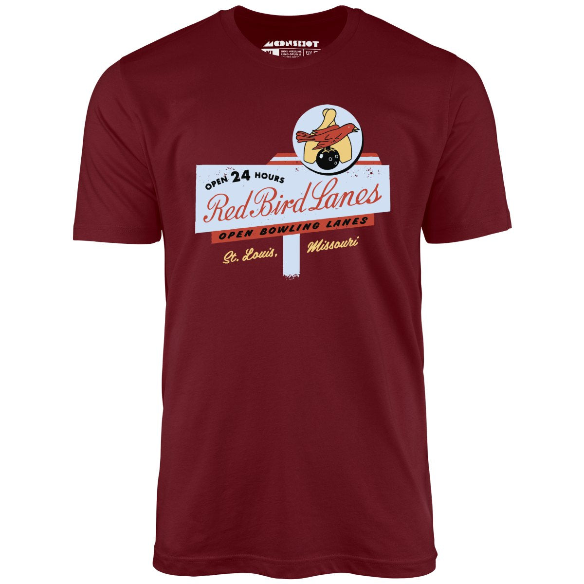 Red Bird Lanes v2 - St. Louis, MO - Vintage Bowling Alley - Unisex T-Shirt