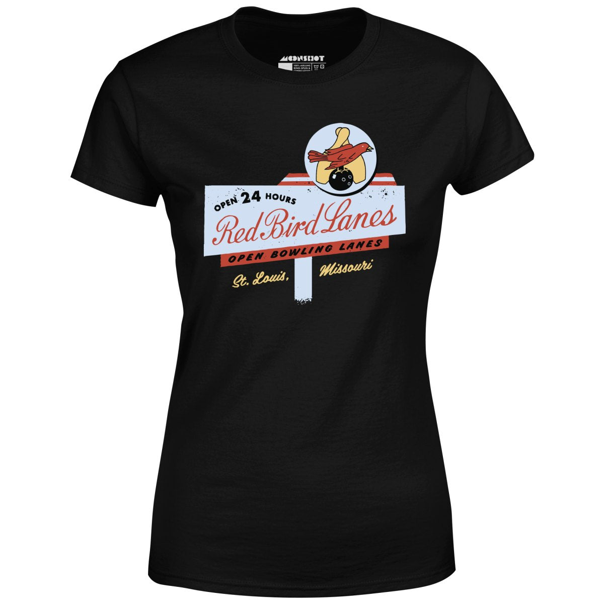 Red Bird Lanes v2 - St. Louis, MO - Vintage Bowling Alley - Women's T-Shirt