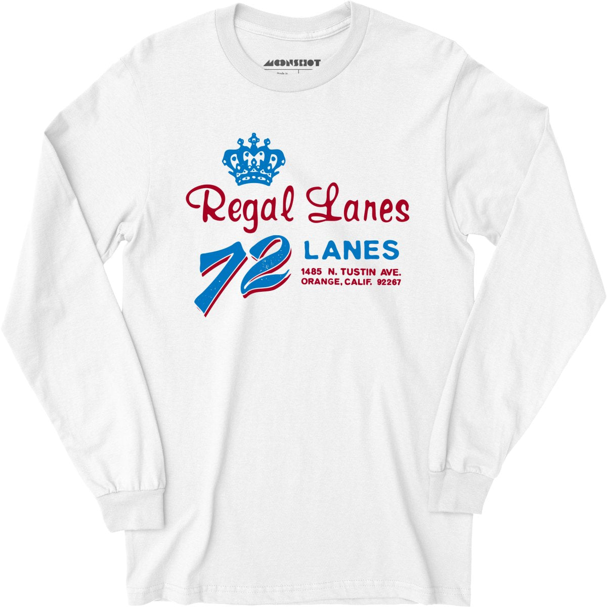 Regal Lanes - Orange, CA - Vintage Bowling Alley - Long Sleeve T-Shirt