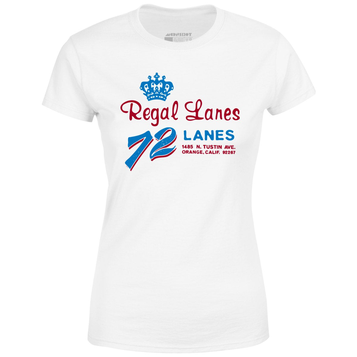 Regal Lanes - Orange, CA - Vintage Bowling Alley - Women's T-Shirt