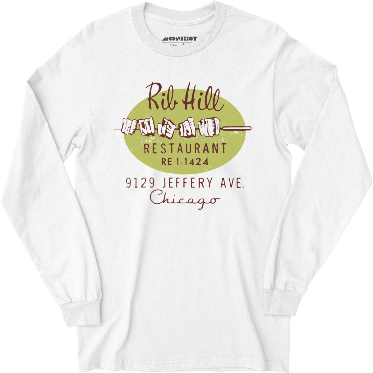 Rib Hill - Chicago, IL - Vintage Restaurant - Long Sleeve T-Shirt