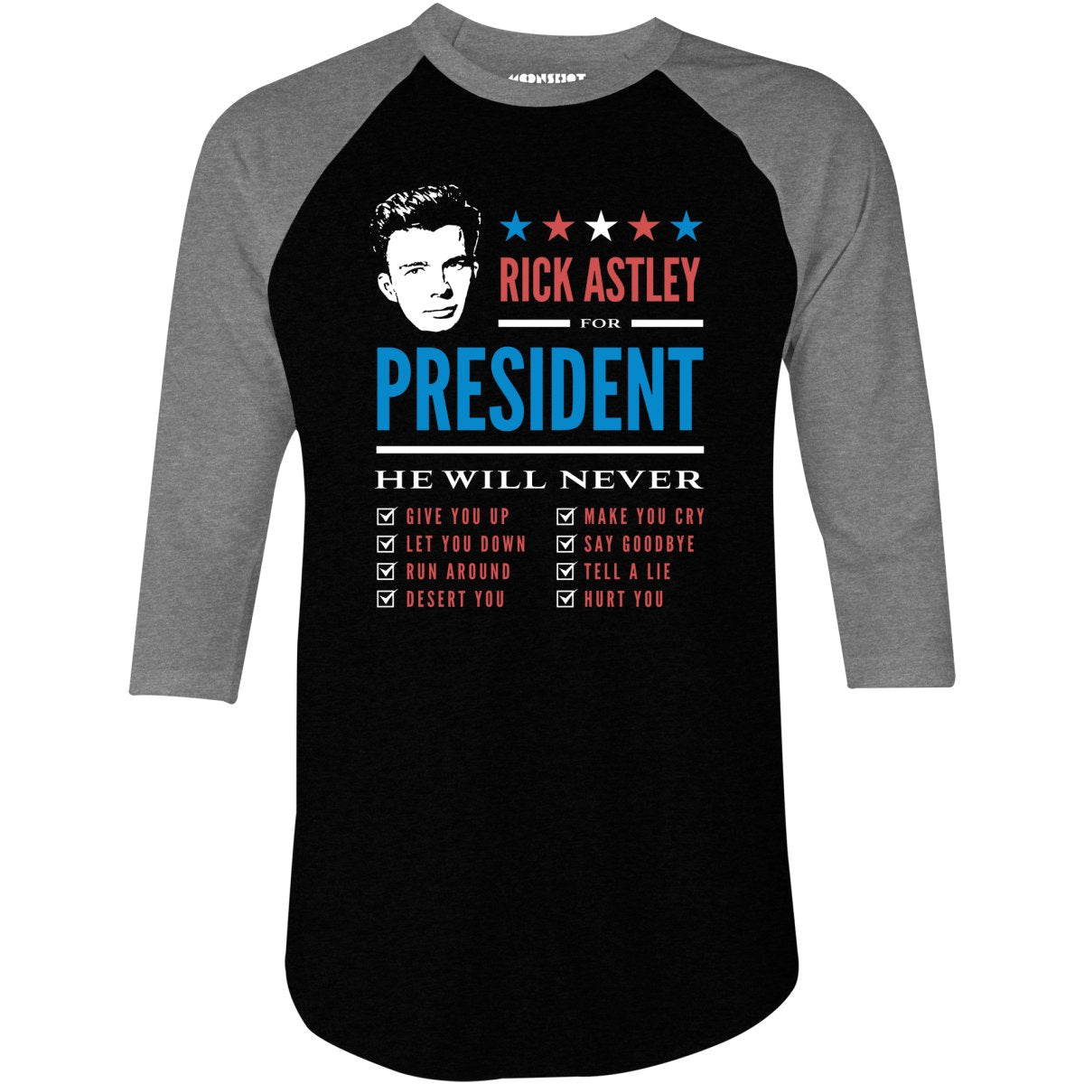 Rick Astley 2024 - 3/4 Sleeve Raglan T-Shirt