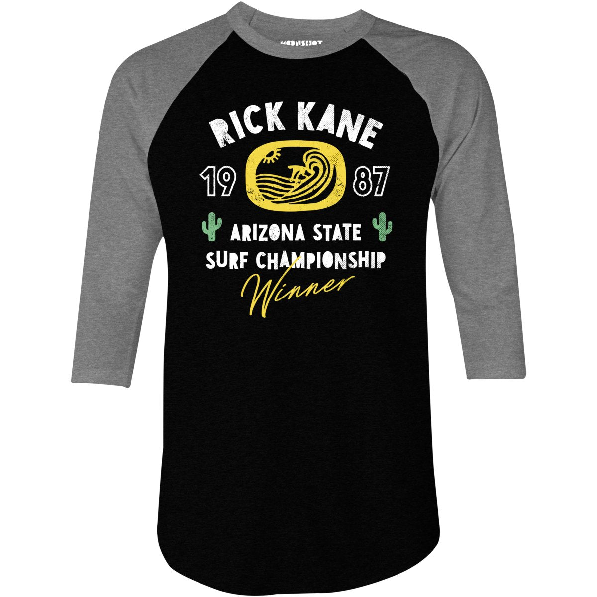 Rick Kane - Arizona State Surf Championship - 3/4 Sleeve Raglan T-Shirt