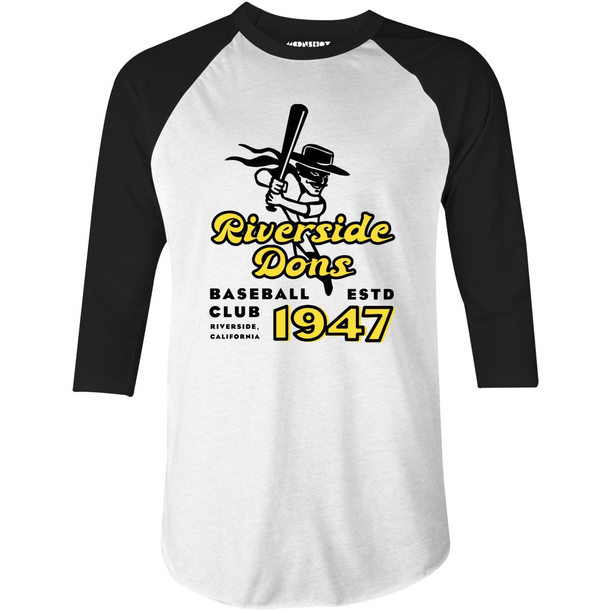 Riverside Dons - California - Vintage Defunct Baseball Teams - 3/4 Sleeve Raglan T-Shirt