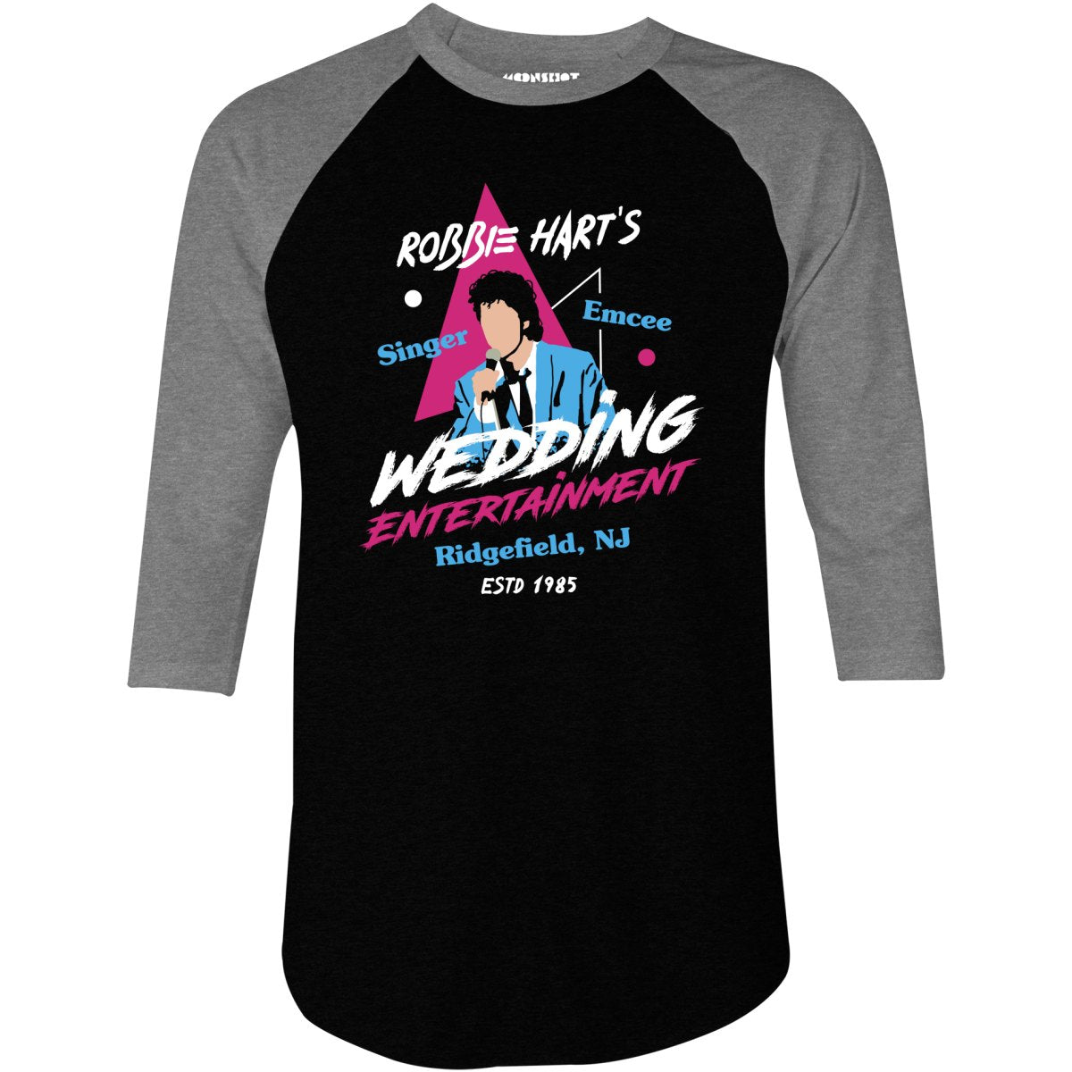 Robbie Hart's Wedding Entertainment - 3/4 Sleeve Raglan T-Shirt