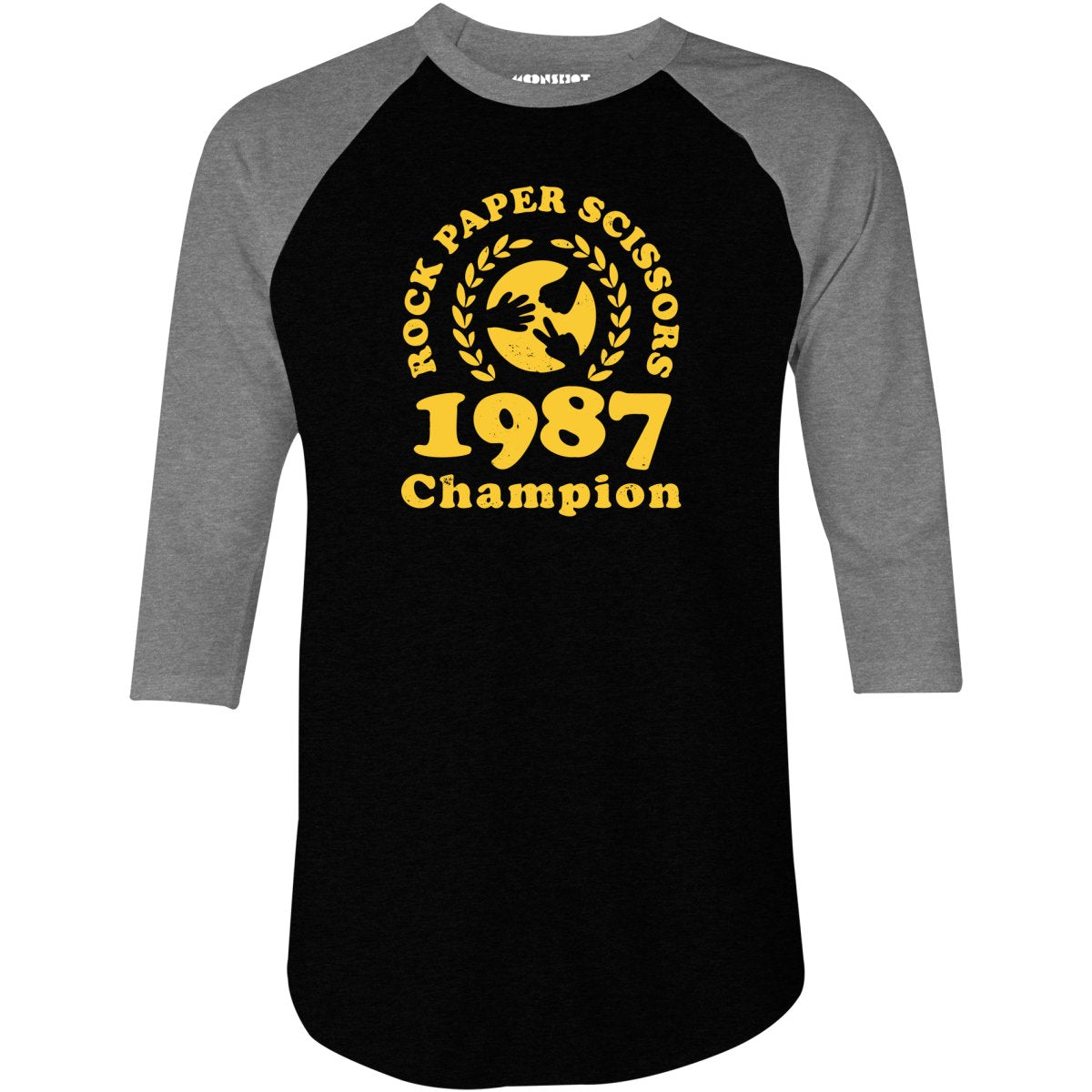 Rock Paper Scissors Champion - 3/4 Sleeve Raglan T-Shirt