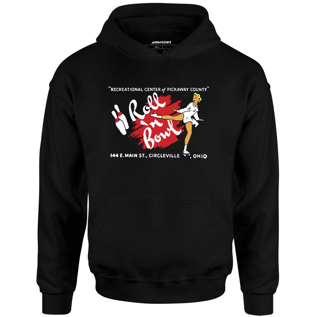 Roll 'n Bowl - Circleville, OH - Vintage Bowling Alley - Unisex Hoodie