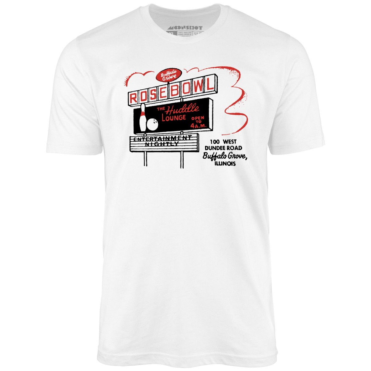 Rose Bowl - Buffalo Grove, IL - Vintage Bowling Alley - Unisex T-Shirt