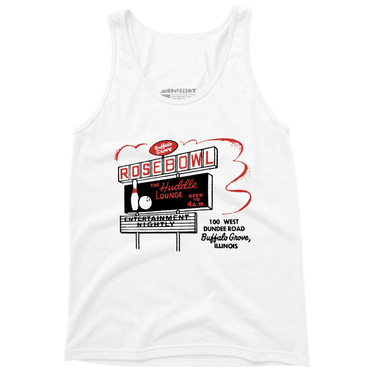 Rose Bowl - Buffalo Grove, IL - Vintage Bowling Alley - Unisex Tank Top