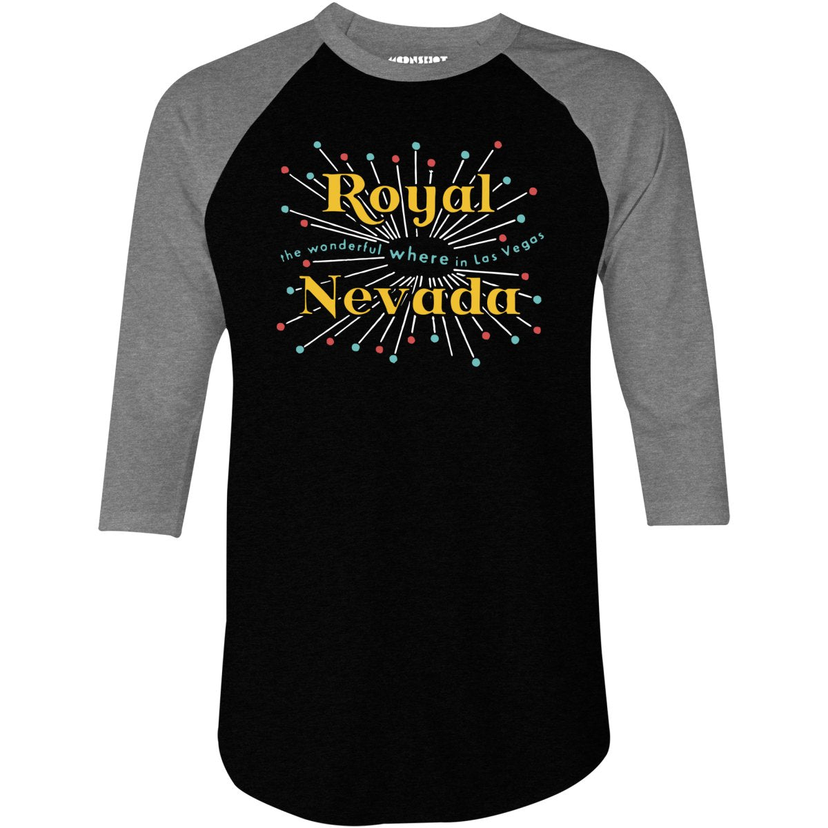 Royal Nevada - Vintage Las Vegas - 3/4 Sleeve Raglan T-Shirt