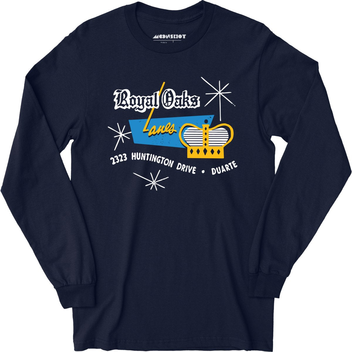 Royal Oaks Lanes - Duarte, CA - Vintage Bowling Alley - Long Sleeve T-Shirt