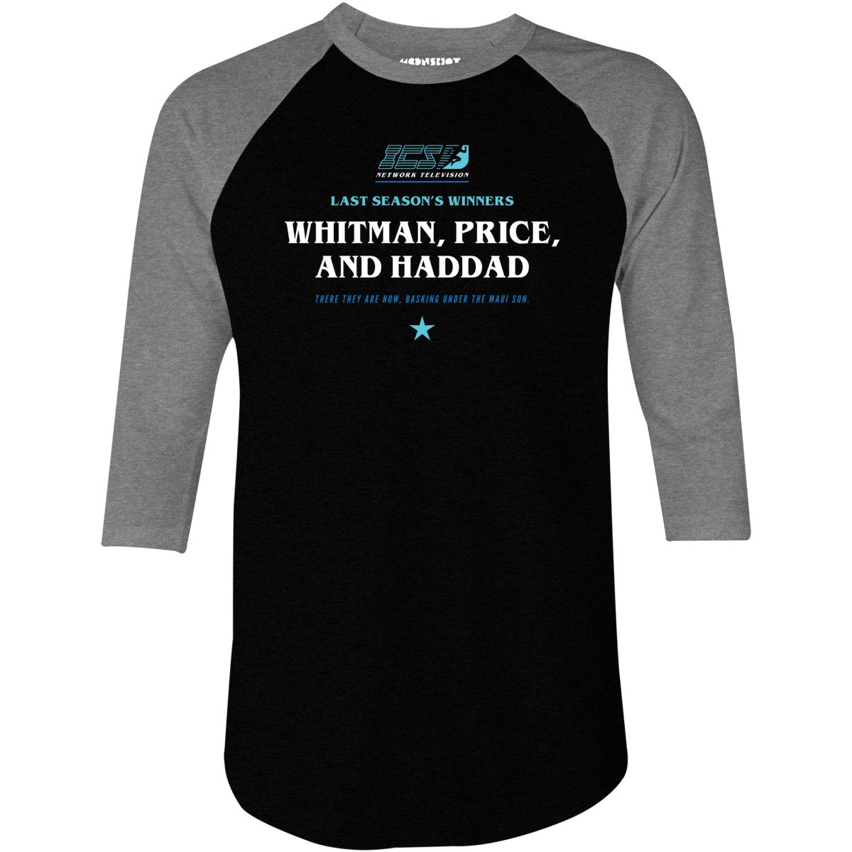 Running Man - Whitman, Price & Haddad - 3/4 Sleeve Raglan T-Shirt