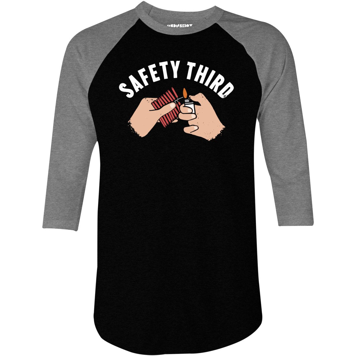 Safety Third - 3/4 Sleeve Raglan T-Shirt