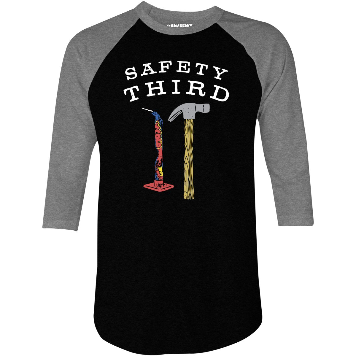 Safety Third v3 - 3/4 Sleeve Raglan T-Shirt