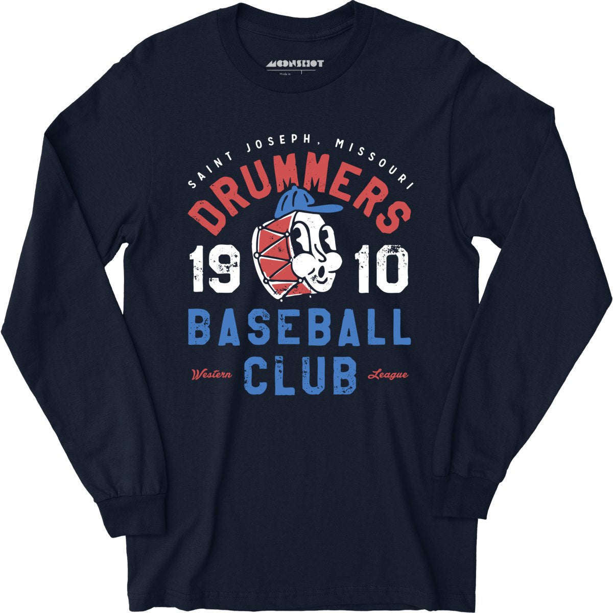 Saint Joseph Drummers - Missouri - Vintage Defunct Baseball Teams - Long Sleeve T-Shirt