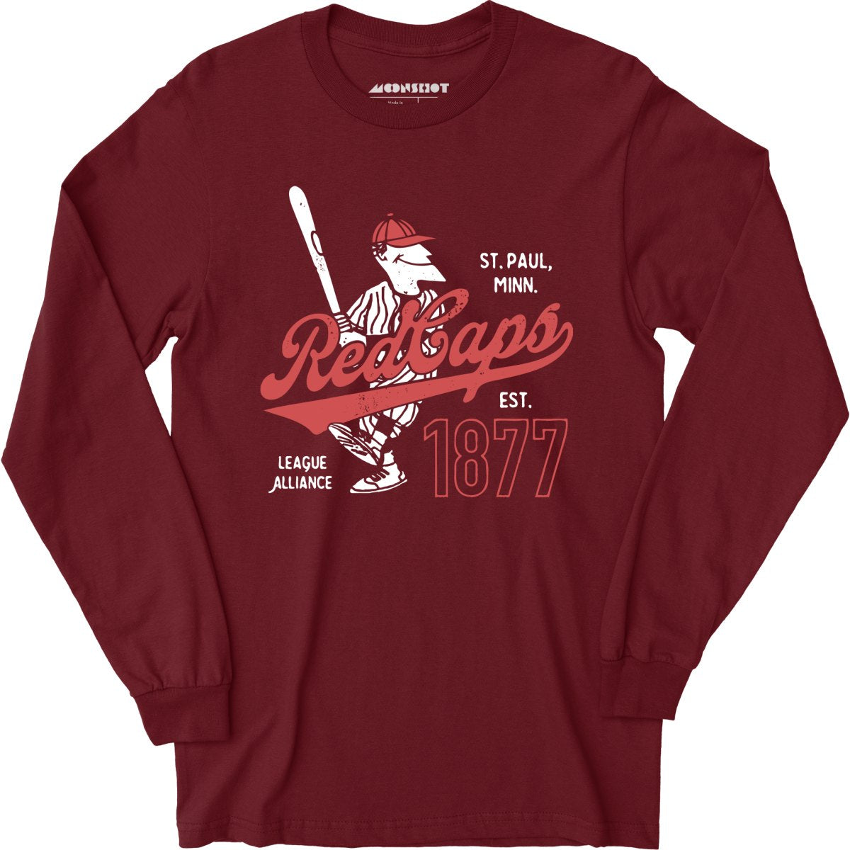 Saint Paul Red Caps - Minnesota - Vintage Defunct Baseball Teams - Long Sleeve T-Shirt
