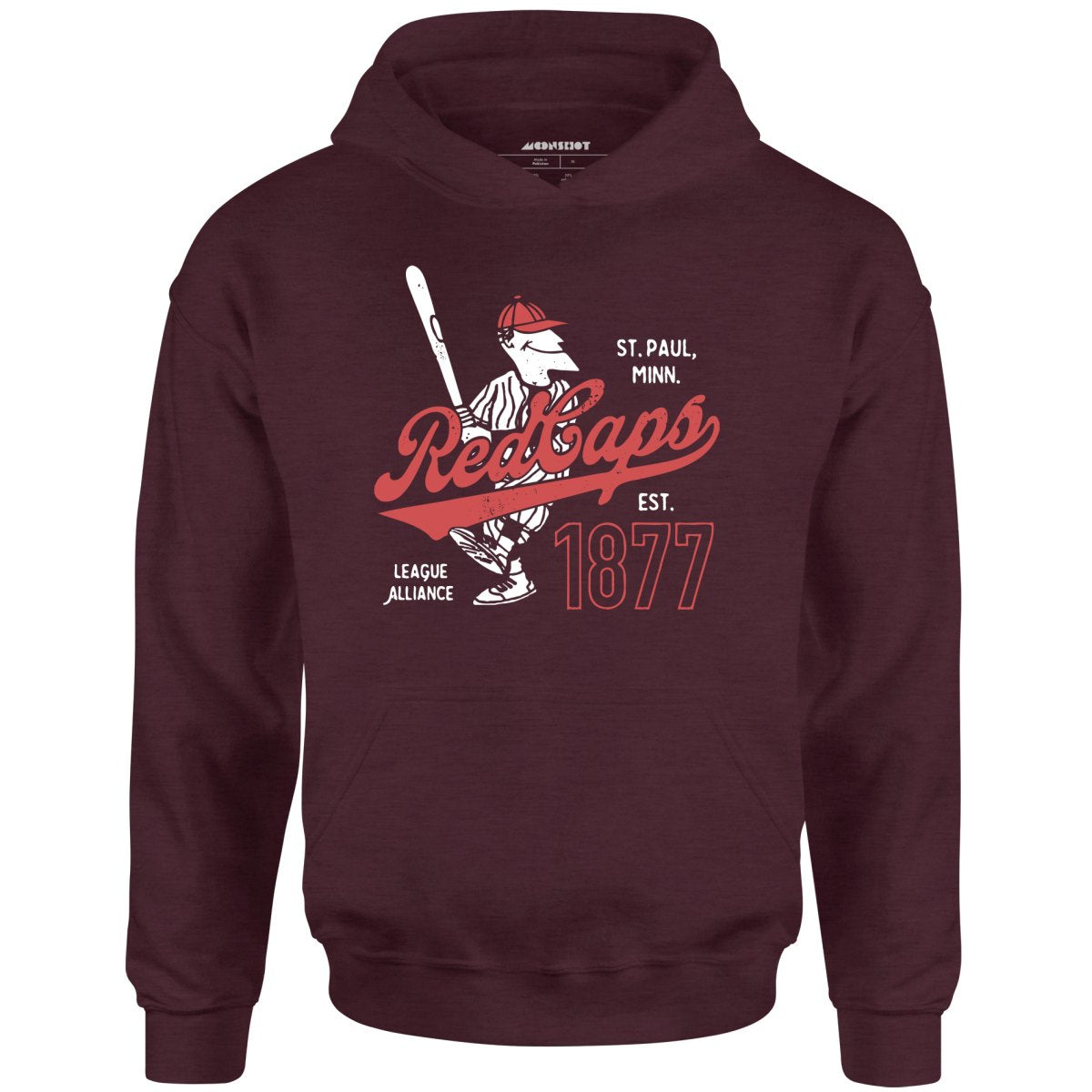 Saint Paul Red Caps - Minnesota - Vintage Defunct Baseball Teams - Unisex Hoodie