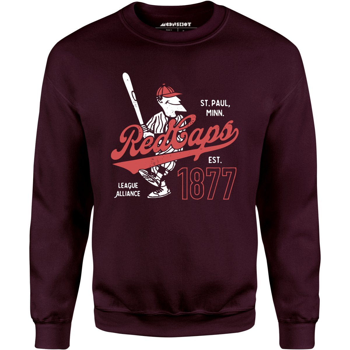 Saint Paul Red Caps - Minnesota - Vintage Defunct Baseball Teams - Unisex Sweatshirt
