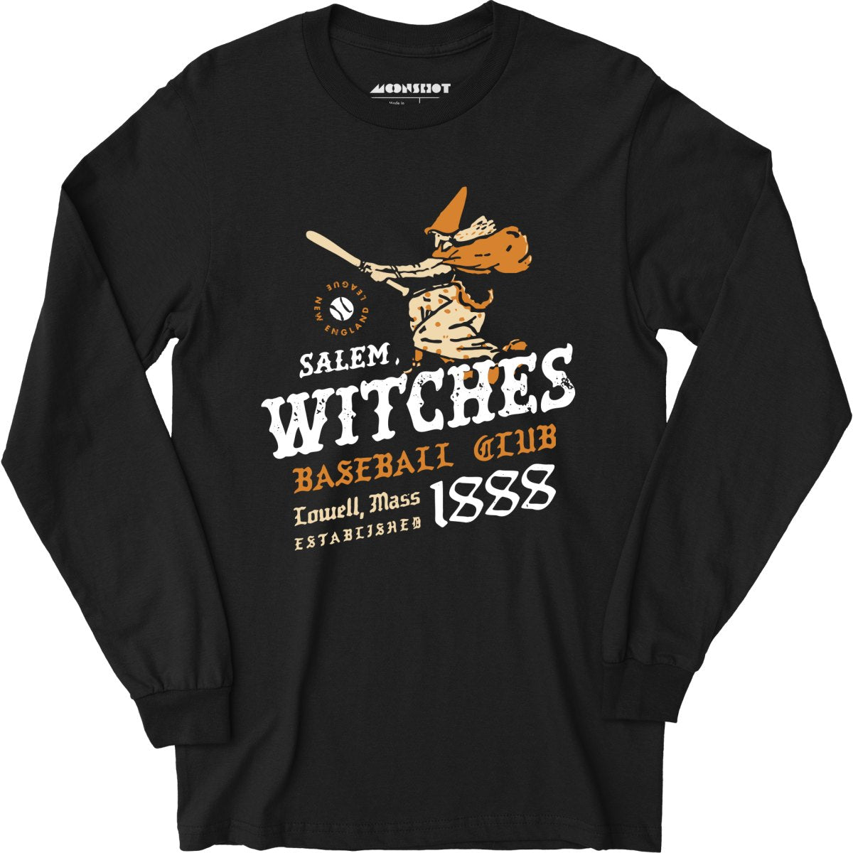 Salem Witches - Massachusetts - Vintage Defunct Baseball Teams - Long Sleeve T-Shirt