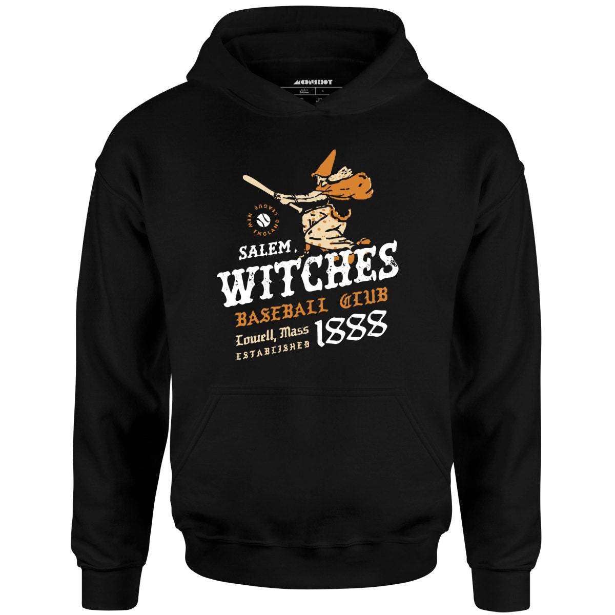 Salem Witches - Massachusetts - Vintage Defunct Baseball Teams - Unisex Hoodie