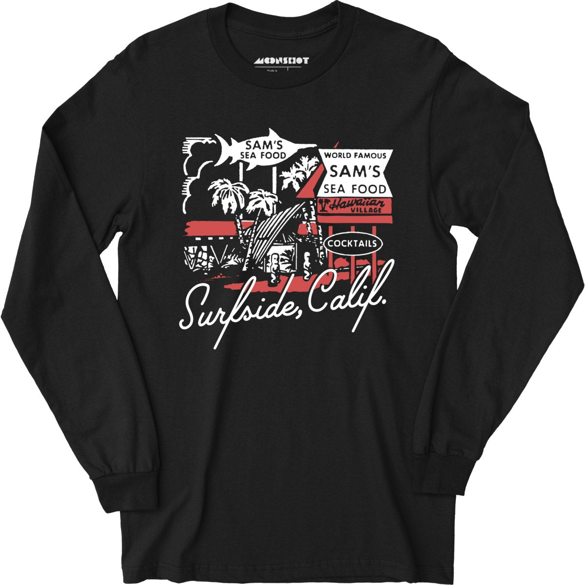 Sam's Seafood - Surfside, CA - v2 - Long Sleeve T-Shirt