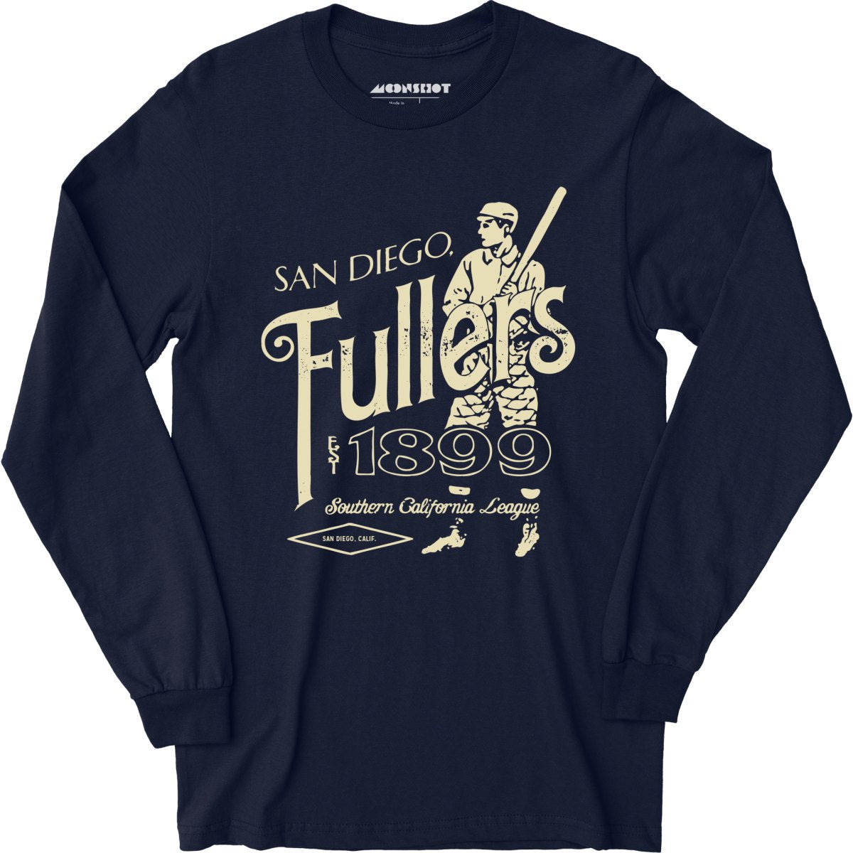 San Diego Fullers - California - Vintage Defunct Baseball Teams - Long Sleeve T-Shirt
