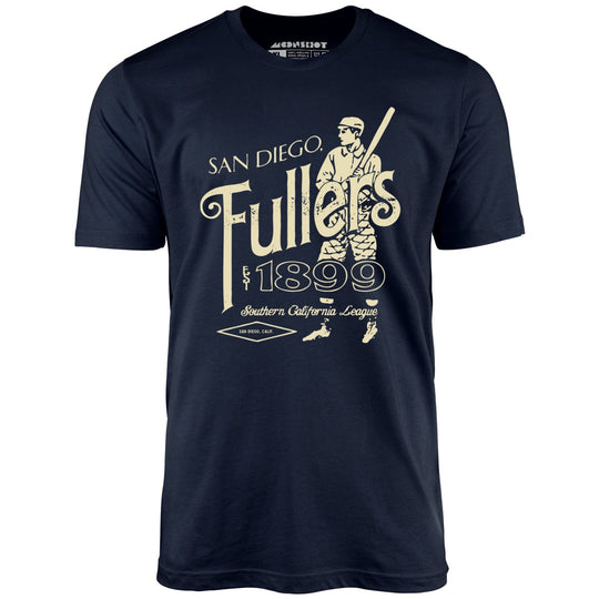 San Diego Fullers - California - Vintage Defunct Baseball Teams - Midnight Navy - Full Front