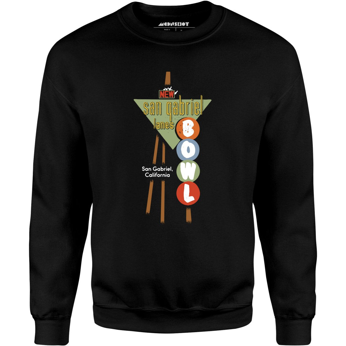 San Gabriel Lanes - San Gabriel, CA - Vintage Bowling Alley - Unisex Sweatshirt