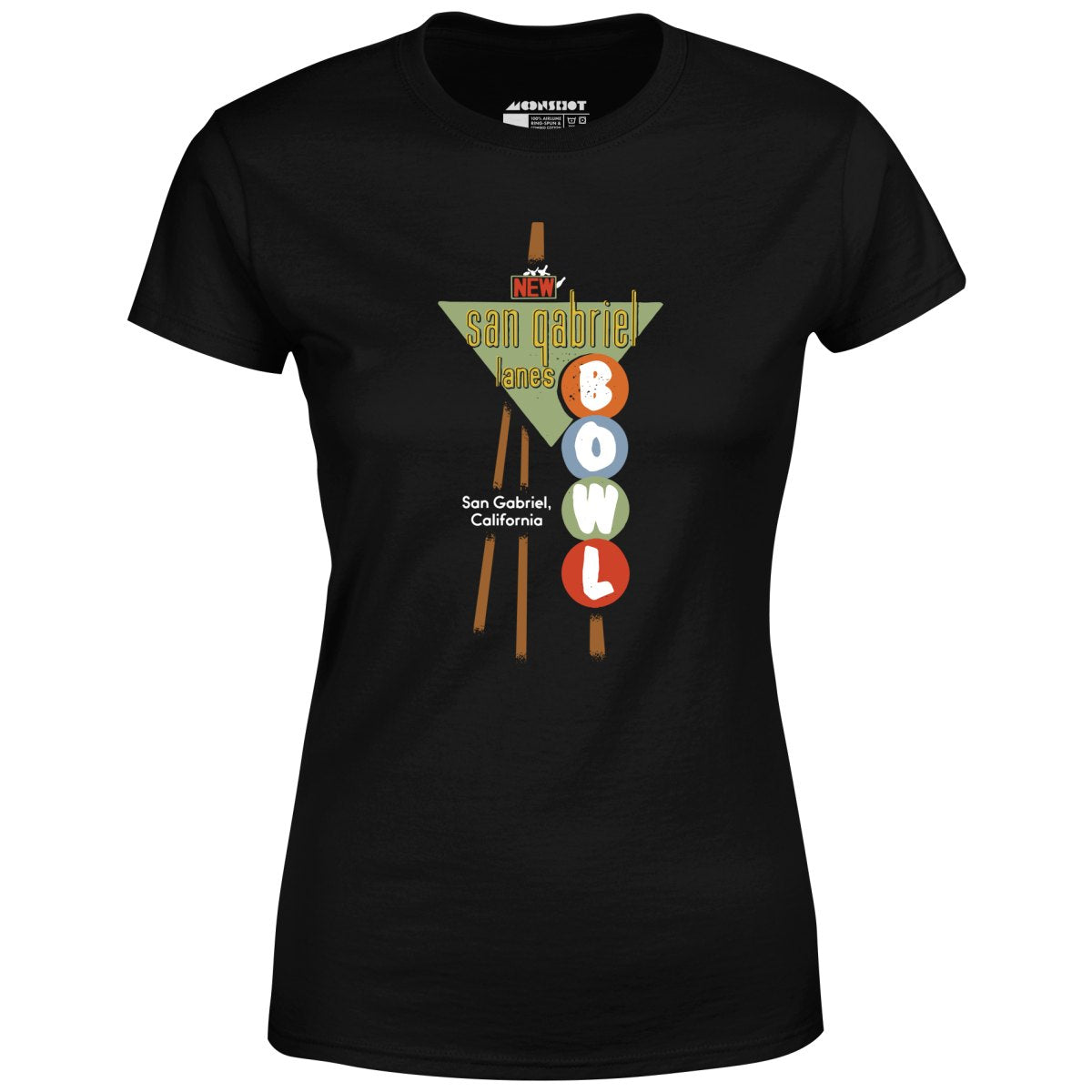 San Gabriel Lanes - San Gabriel, CA - Vintage Bowling Alley - Women's T-Shirt